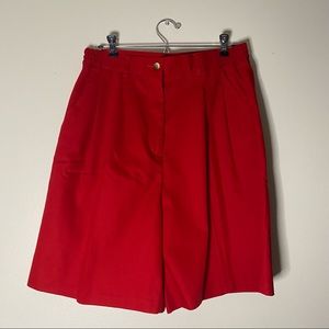 NWT Essential Elements - Red Pleated Shorts (Size - 14)